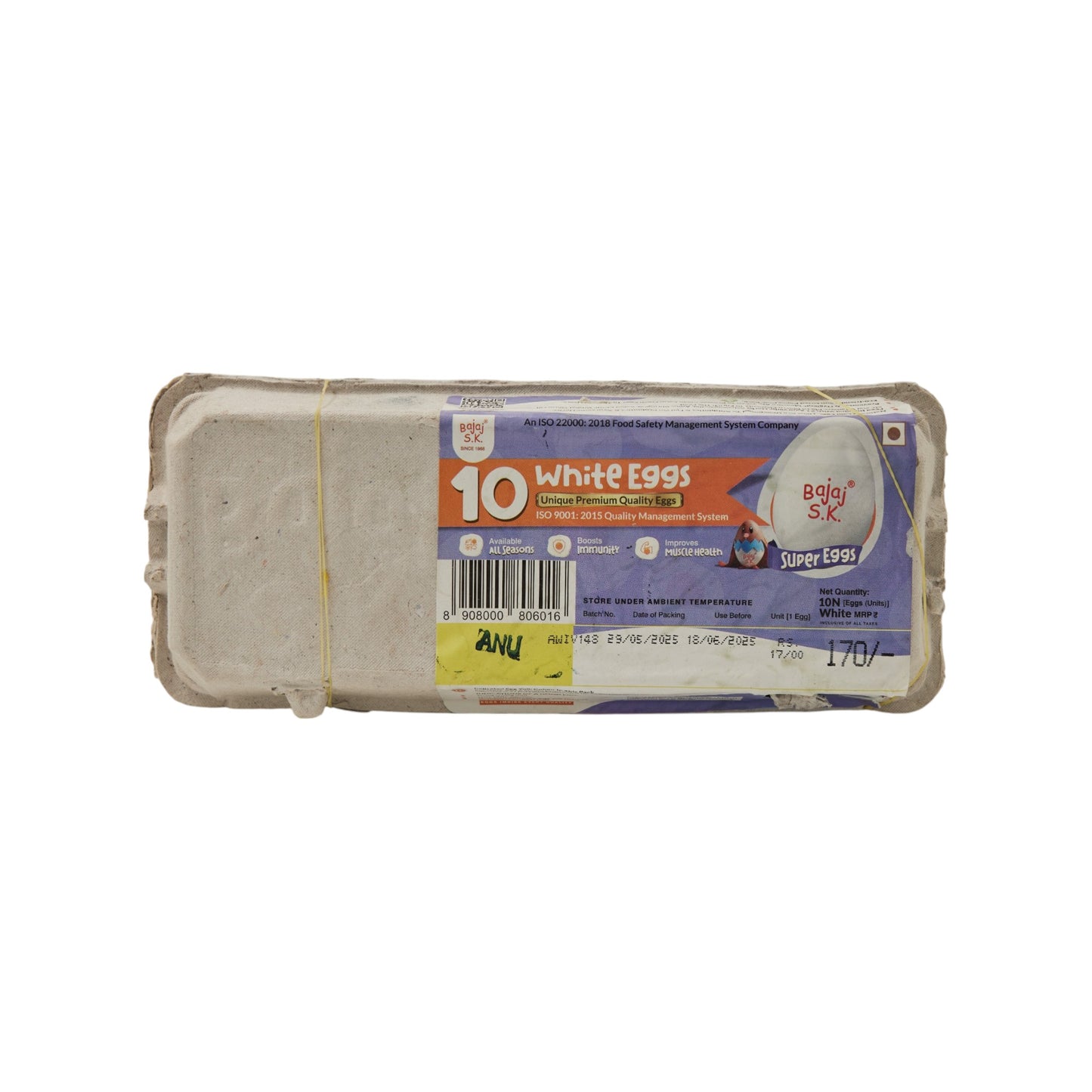 Bajaj Eggs - White, 10 Pieces Pack