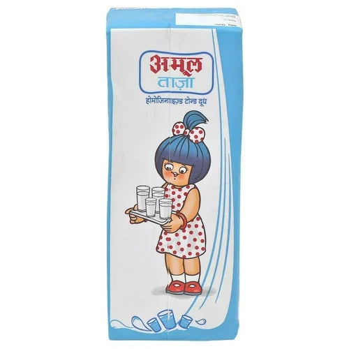 Amul Tazza Homogenised Toned Milk Tetra Pack