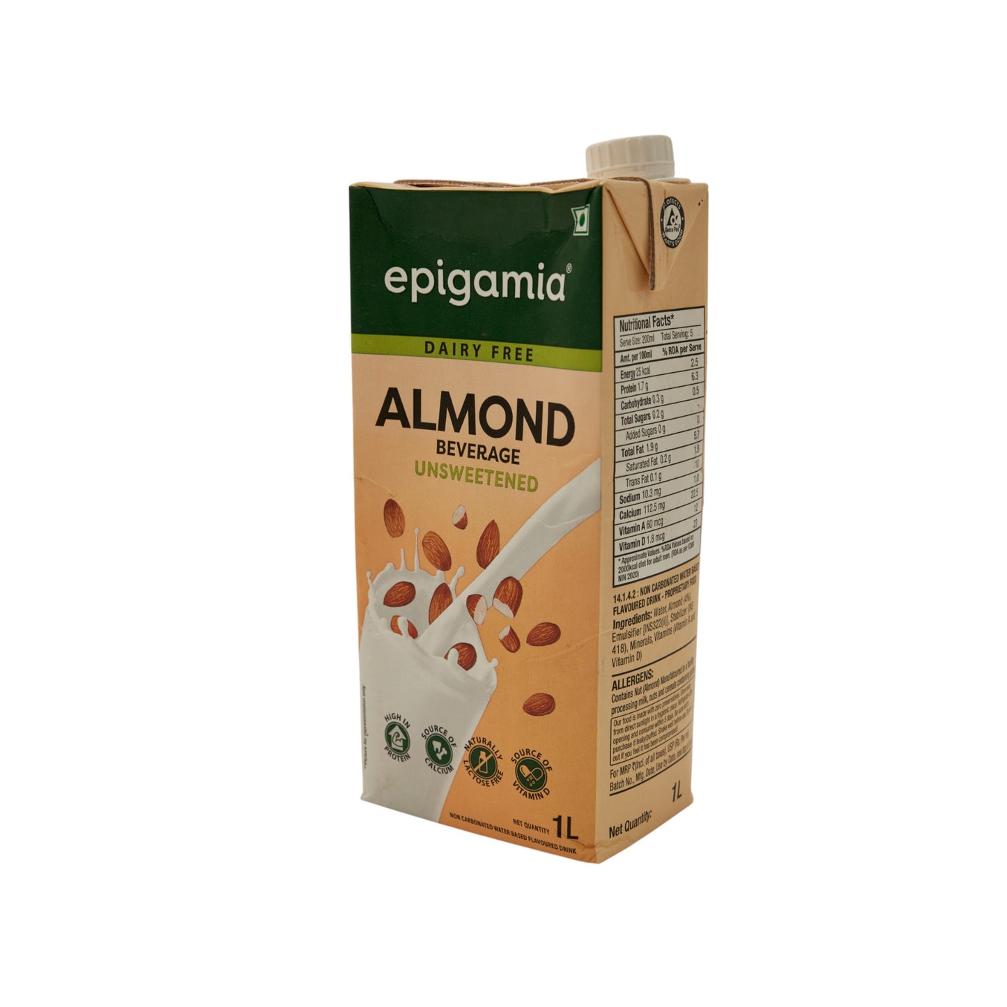 ALMOND BEVERAGE UNSWEETEND MILK (EPIGAMIA)