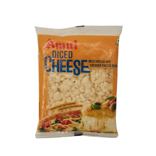 AMUL DICED CHEESE MOZZARELLA AND CHEDDAR CHEESE BLEND