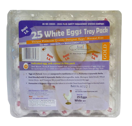 WHITE EGGS 25 PCS